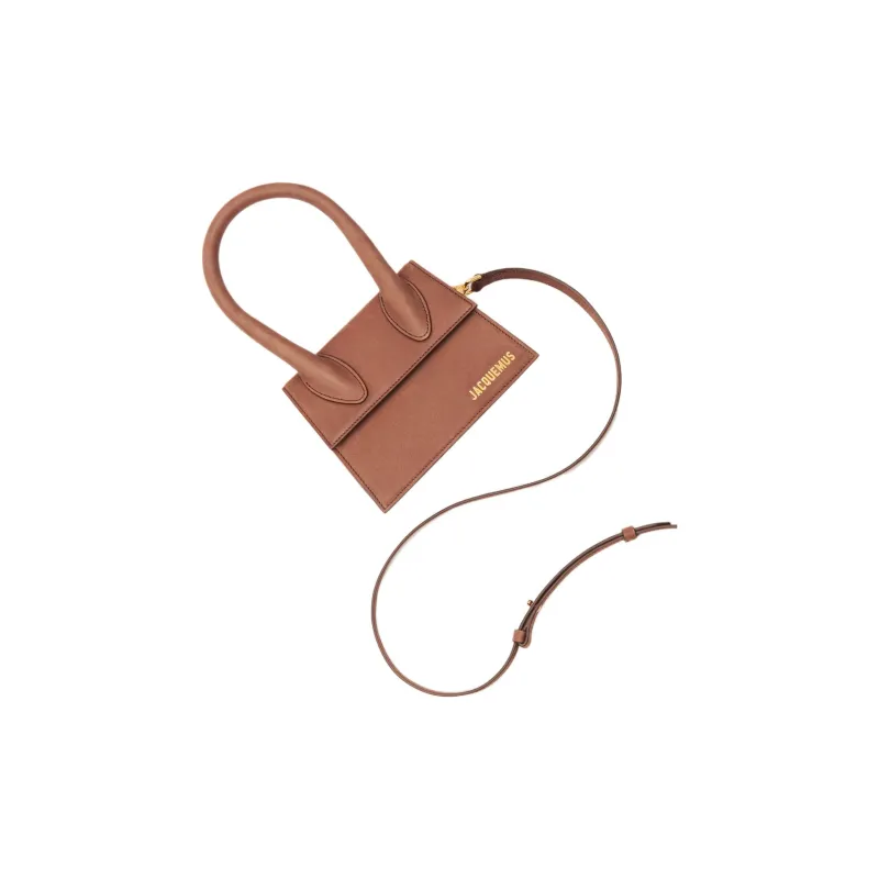 Jacquemus Cow Leather Shoulder Bag, Crossbody Bag, Handbag Women's Brown-3