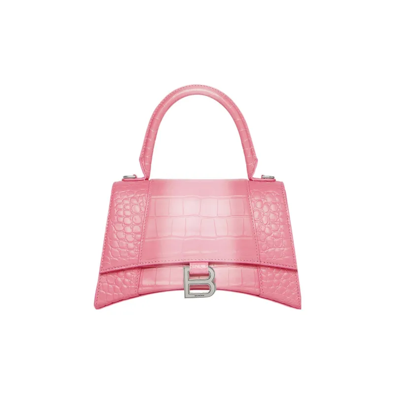 Balenciaga Hourglass Calfskin Hourglass Bag, Shoulder Bag, Crossbody Bag, Handbag Trumpets Women's Pink-0