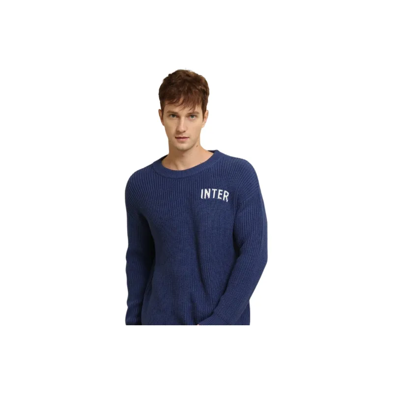 Loose Fit Sweater International Beige Blue Unisex-4