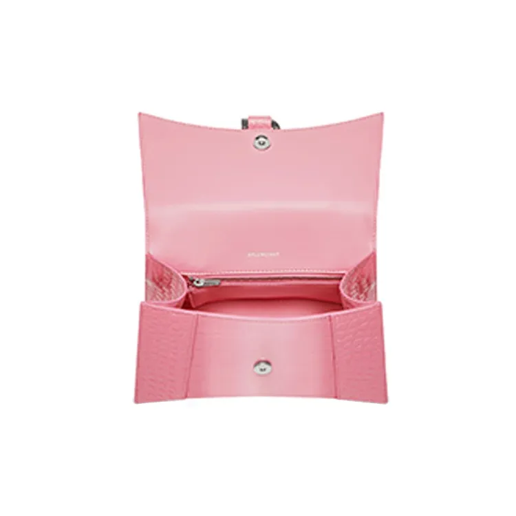 Balenciaga Hourglass Calfskin Hourglass Bag, Shoulder Bag, Crossbody Bag, Handbag Trumpets Women's Pink-5