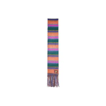 MARNI Knit Scarves Women's Green & Orange Multicolor