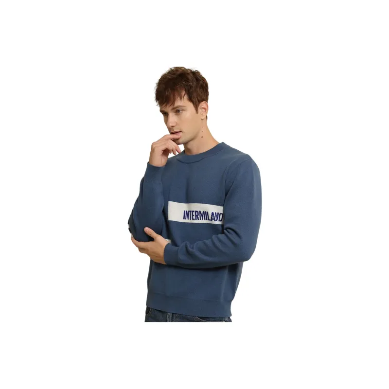 F.C. Internazionale Milano Sweater International Beige Blue Unisex-5