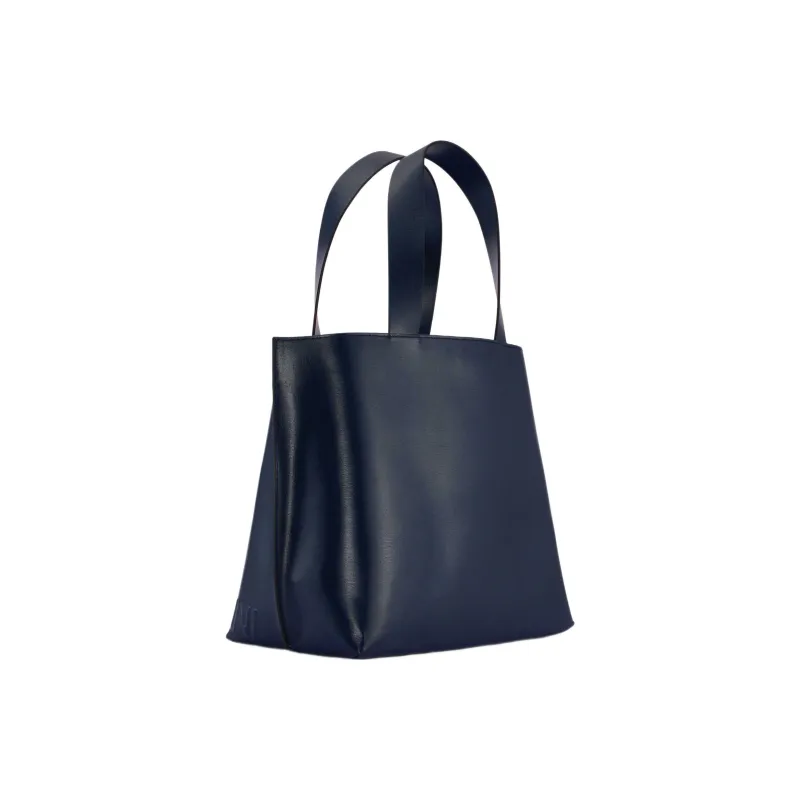 GANNI Recycled Leather Tote Bag Shopping Bag Shoulder Bag Crossbody Bag Handbag Women's Blue-1
