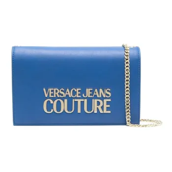 VERSACE JEANS COUTURE Polyurethane Chain Wallet Shoulder Bag Crossbody Bag Women's Blue