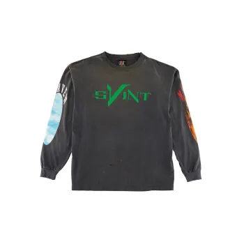 SAINT Mxxxxxx X Vlone Skull L/S T Shirt