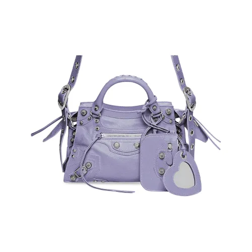 Balenciaga Neo Cagole Lambskin Shoulder Bag Crossbody Bag Handbag Extra Small Women's Light Purple