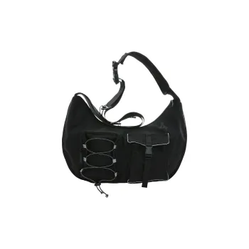 KONADCT Polyester Messenger Bag, Shoulder Bag, Crossbody Bag Unisex Black