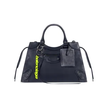 Balenciaga Neo Classic Calfskin Shoulder Bag Crossbody Bag Handbag Women's Dark Blue
