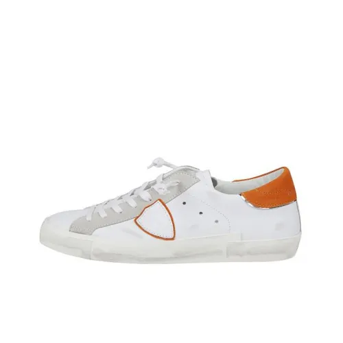 PHILIPPE MODEL Stylish Skateboarding Shoes Men's White Orange