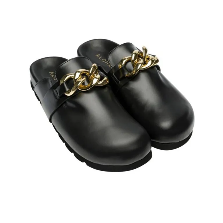 ALOHAS Wrap-toe Slippers Women's Black-3