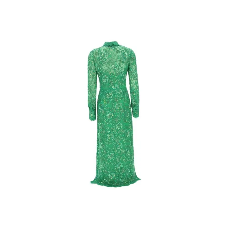 Valentino Long-Sleeved Dresses Women's Green-1