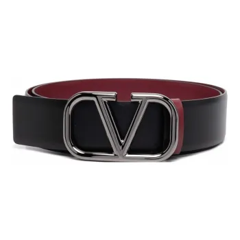 Valentino Leather Belts Men's Width 4cm