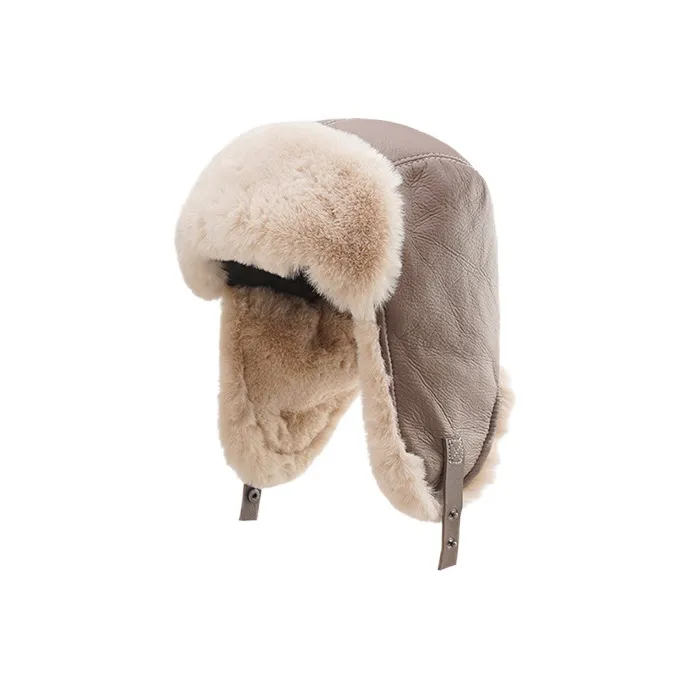 FREE RABBITⅡ Artificial Leather Trapper Hats Unisex-2