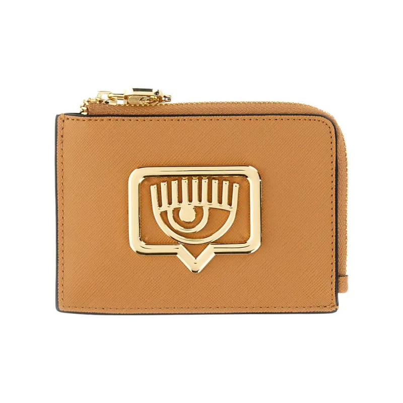 CHIARA FERRAGNI Eyelike Card Holder Women's Light Brown-0