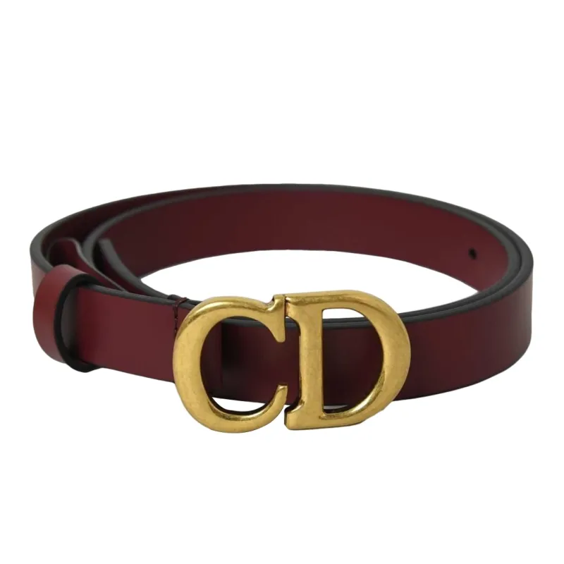 DIOR Fashion Letter CD Logo Smooth Buckle Unisex-0