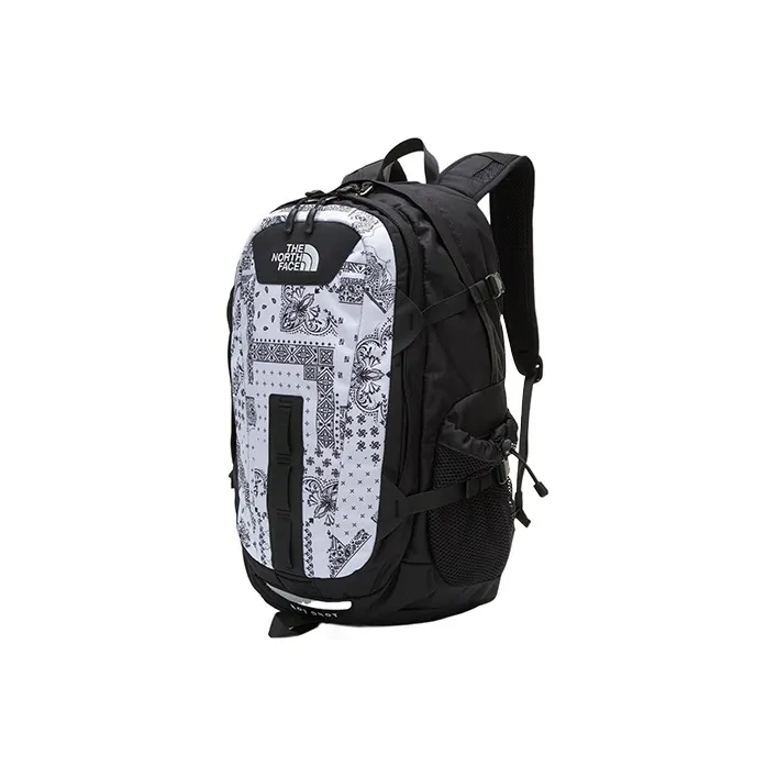 THE NORTH FACE Polyester Backpack Regular Unisex Black White Multicolor-1