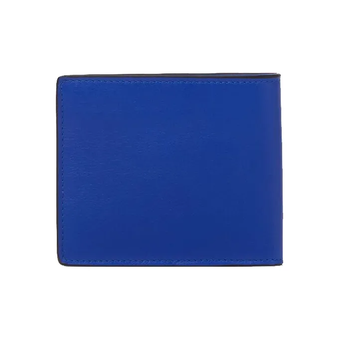 VERSACE Cow Leather Wallet Men's Royal Blue-1
