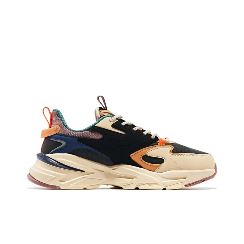 Erke Low Top Running Shoes Men's Birch Wood-1