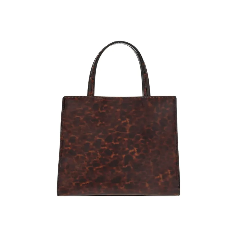 FERRAGAMO Vara Patent Leather Calfskin Shoulder Bag Crossbody Bag Handbag Regular Women's Brown-2