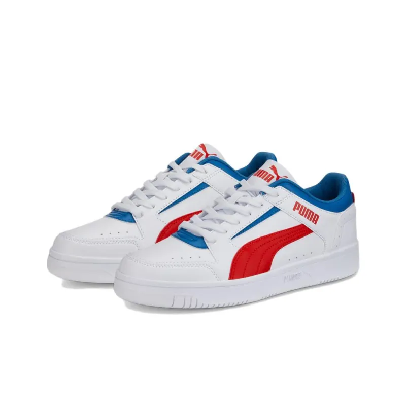 PUMA Rebound Joy Anti Slip Wear Resistant Low Top Skateboard Shoes Men's Red White Blue-2