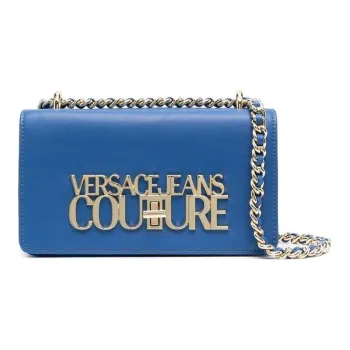 VERSACE JEANS COUTURE Polyurethane Shoulder Bag Crossbody Bag Women's Blue