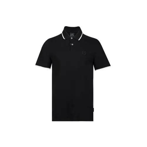 ARMANI EXCHANGE Polo Shirts Men Black