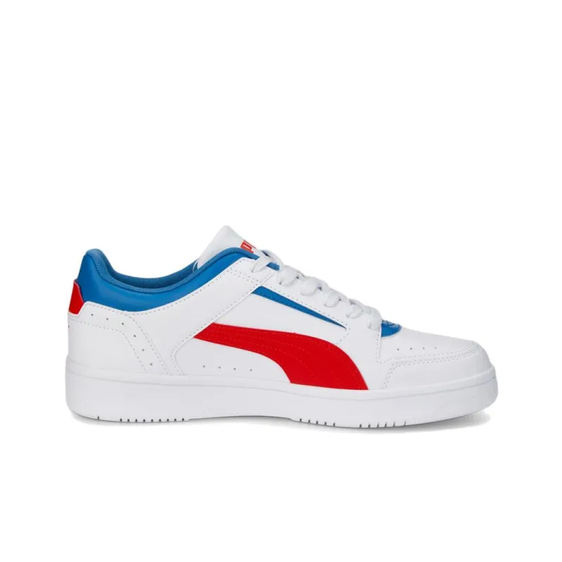 PUMA Rebound Joy Anti Slip Wear Resistant Low Top Skateboard Shoes Men's Red White Blue-1
