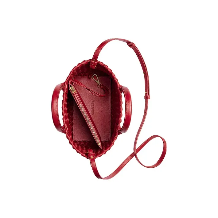 Bottega Veneta Cabat Intreccio Tote Bag Mini Apple Candy-2