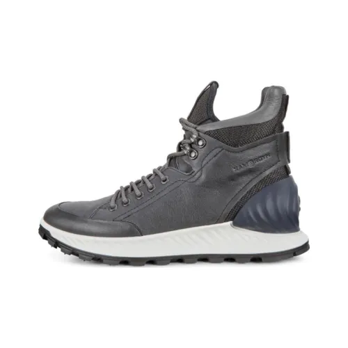 Ecco Breakthrough Casual Shoes Men High-Top Gray