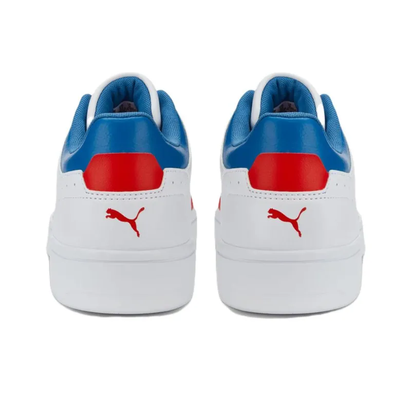 PUMA Rebound Joy Anti Slip Wear Resistant Low Top Skateboard Shoes Men's Red White Blue-4