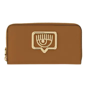 CHIARA FERRAGNI Eyelike Polyester Wallet Women's Light Brown