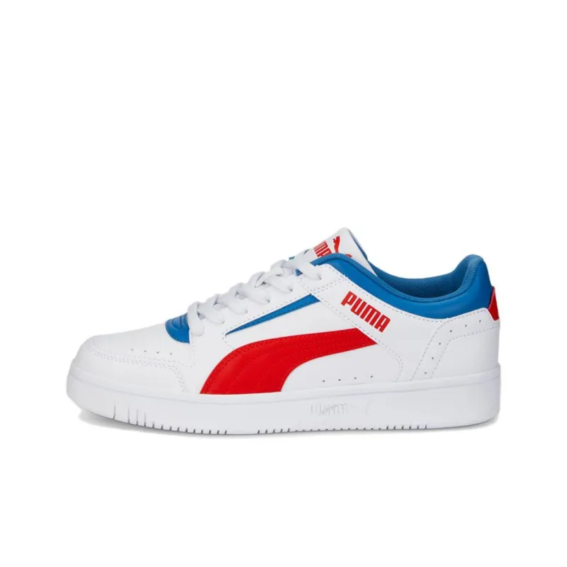 PUMA Rebound Joy Anti Slip Wear Resistant Low Top Skateboard Shoes Men's Red White Blue-0