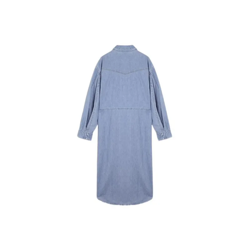 Ganni X Levis Long Sleeved Dresses Women's Blue-1