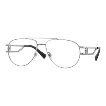 VERSACE Eyeglass Frames Men Silver
