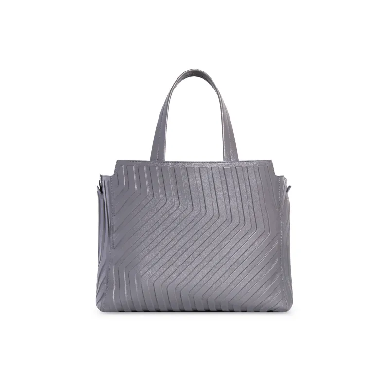 Balenciaga Car Grained Calfskin Tote Bag Shopping Bag Portable Crossbody Bag Shoulder Bag Men's Dark Gray-3