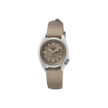 SEIKO Seiko5 Automatic Mechanical Movement Cowhide Strap Watch Women's Watch Coffee Watch Dial