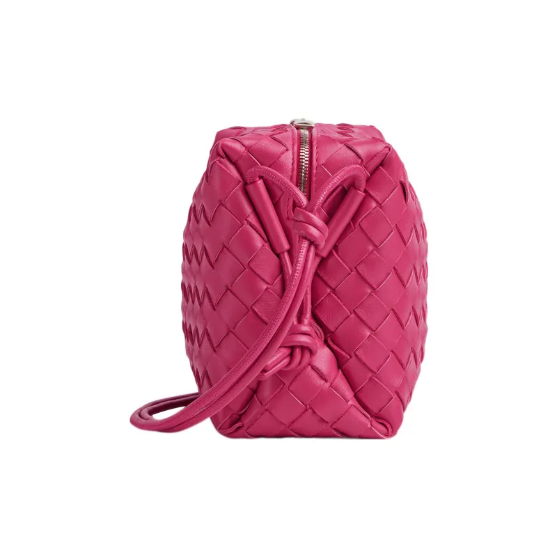 Bottega Veneta Loop Intrecciato Camera Bag Small Cranberry-1
