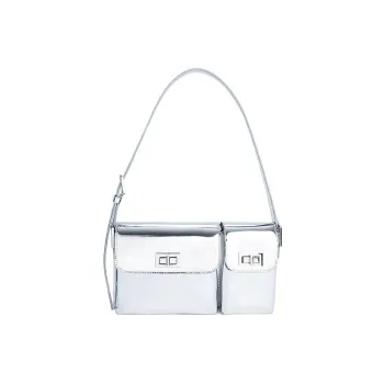 By Far Billy PU Crossbody One Shoulder Handbags Women's Silver