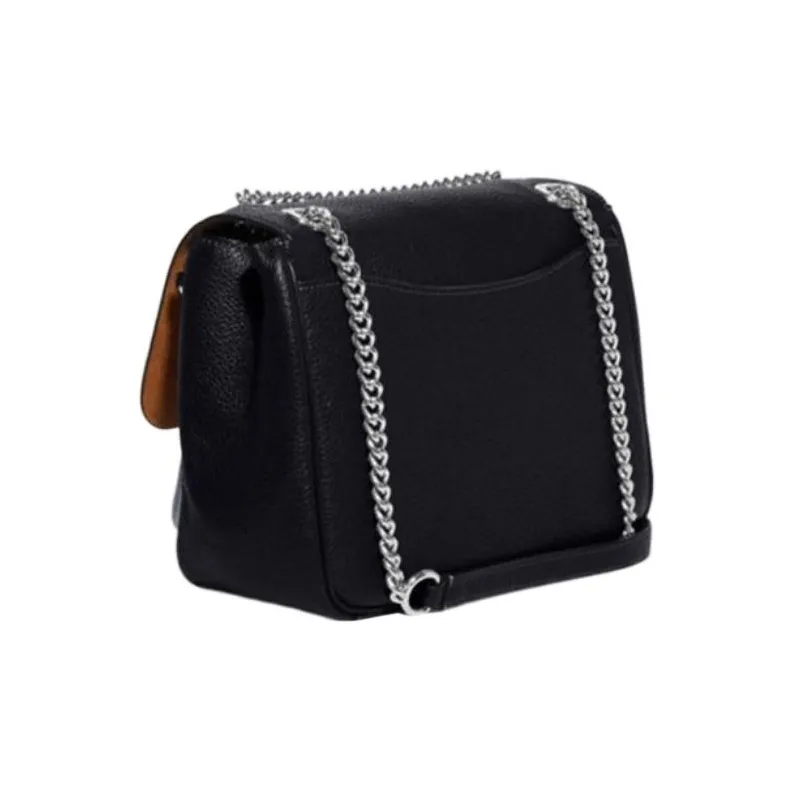 COACH Klare Cow Leather Shoulder Bag, Crossbody Bag Medium Size Women's Black & Blue-1