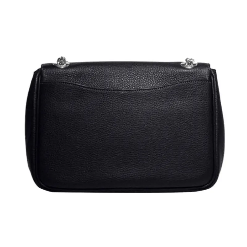 COACH Klare Cow Leather Shoulder Bag, Crossbody Bag Medium Size Women's Black & Blue-2