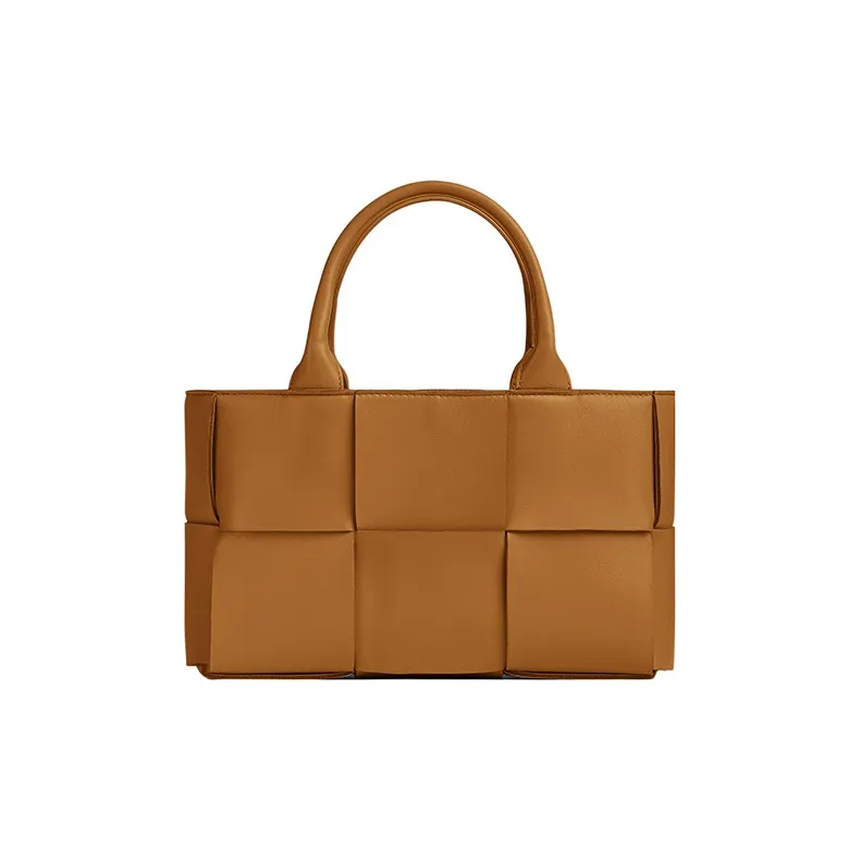 Bottega Veneta Arco Tote Bag Mini Intreccio Camel-0