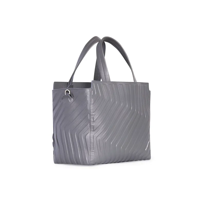 Balenciaga Car Grained Calfskin Tote Bag Shopping Bag Portable Crossbody Bag Shoulder Bag Men's Dark Gray-1