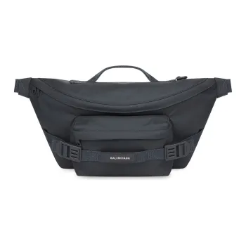 Balenciaga Army Recycled Nylon Handbag Fanny Pack Large Size Men's Gray
