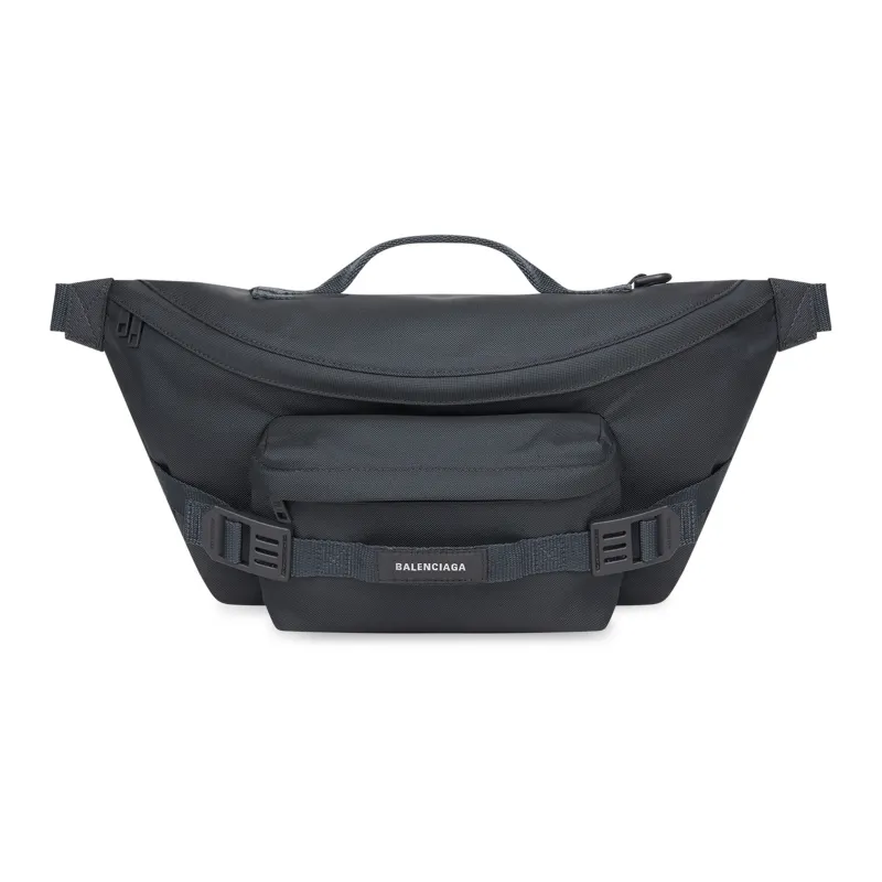 Balenciaga Army Recycled Nylon Handbag Fanny Pack Large Size Men's Gray-0