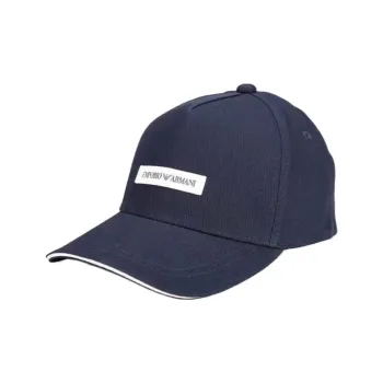 EMPORIO ARMANI Canvas Baseball Cap With EMPORIO ARMANI Patch