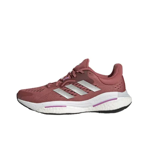 Adidas Solarcontrol Cushioning Anti-Slip And Wear-Resistant Low-Top Running Shoes Women's Red