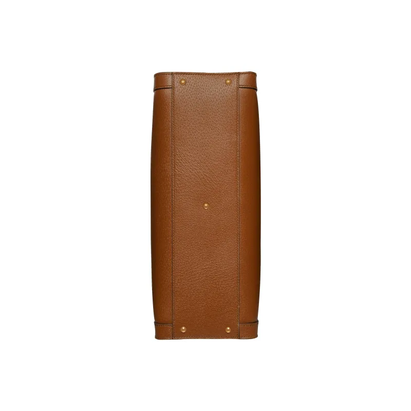 GUCCI Diana Leather Tote Bag Shopping Bag Shoulder Bag Crossbody Bag Handbag Large Size Men's Brown-8
