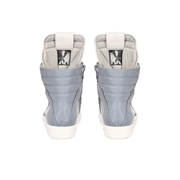RICK OWENS Strobe Geobasket High Pearl Grey-3