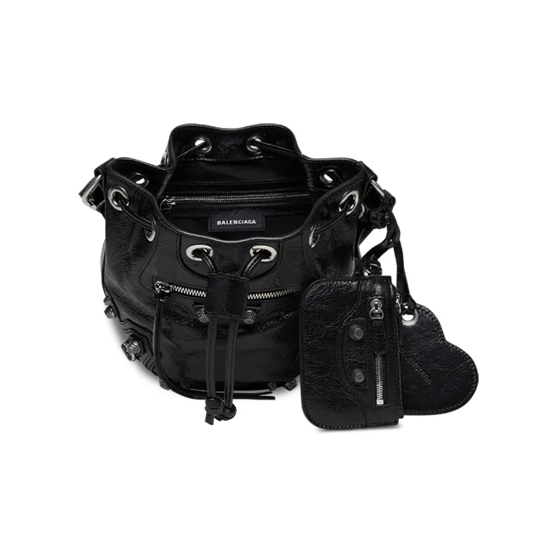 Balenciaga Le Cagole Bucket Bag Xs Black Arena-4