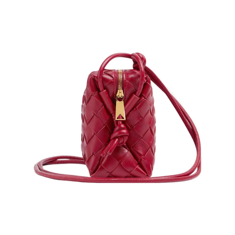 Bottega Veneta Loop Intrecciato Camera Bag Mini Apple Candy-1